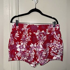 Red Floral Shorts🌺
